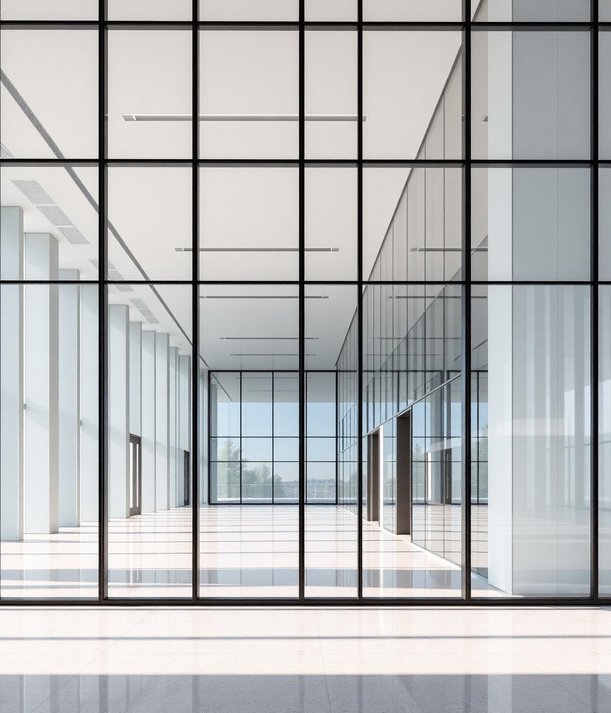 Interior de edifício corporativo moderno
